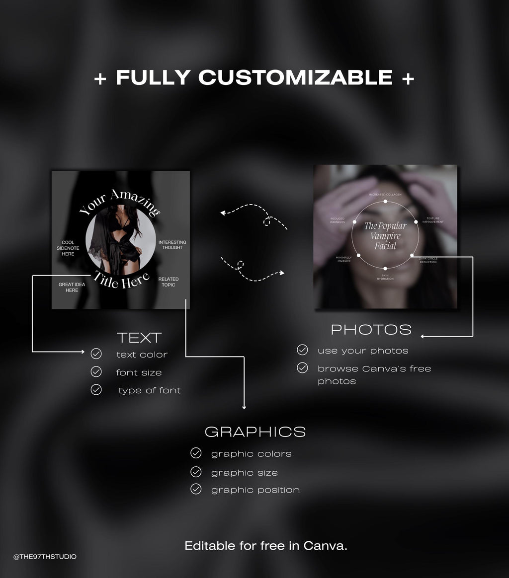 140 PRP Treatment Instagram Templates | PRP Treatment Instagram Posts | PRP Treatment Social Media | Medical Spa | Esthetician Instagram
