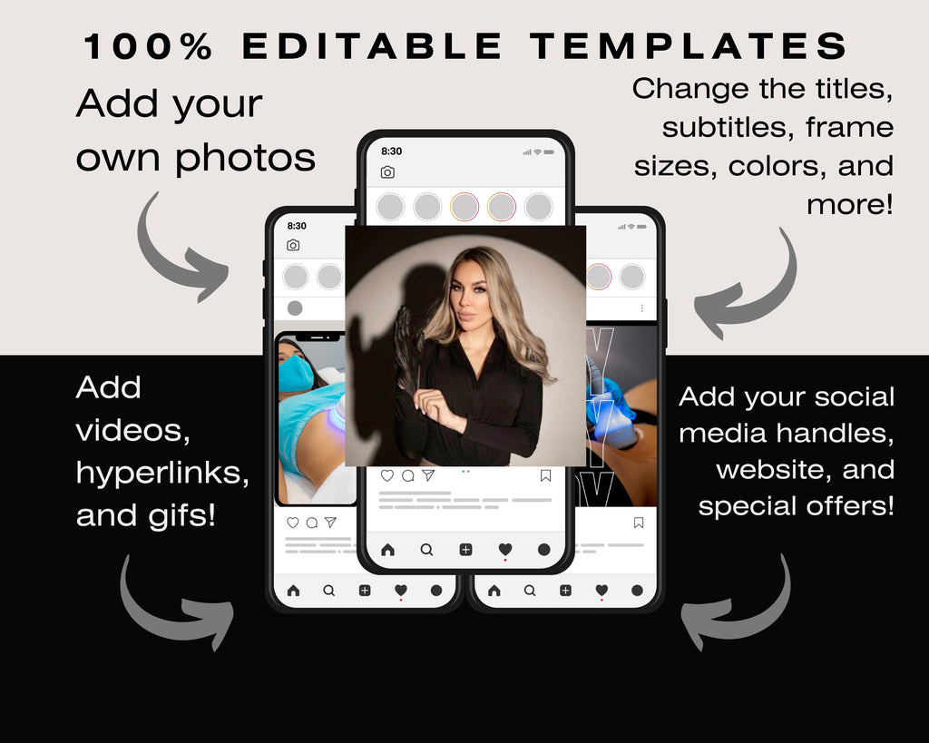 150 Body Sculpting Instagram Templates I Body Contouring Instagram I Medspa Templates I Instagram Bundle I CoolSculpting Instagram | MEDSPA