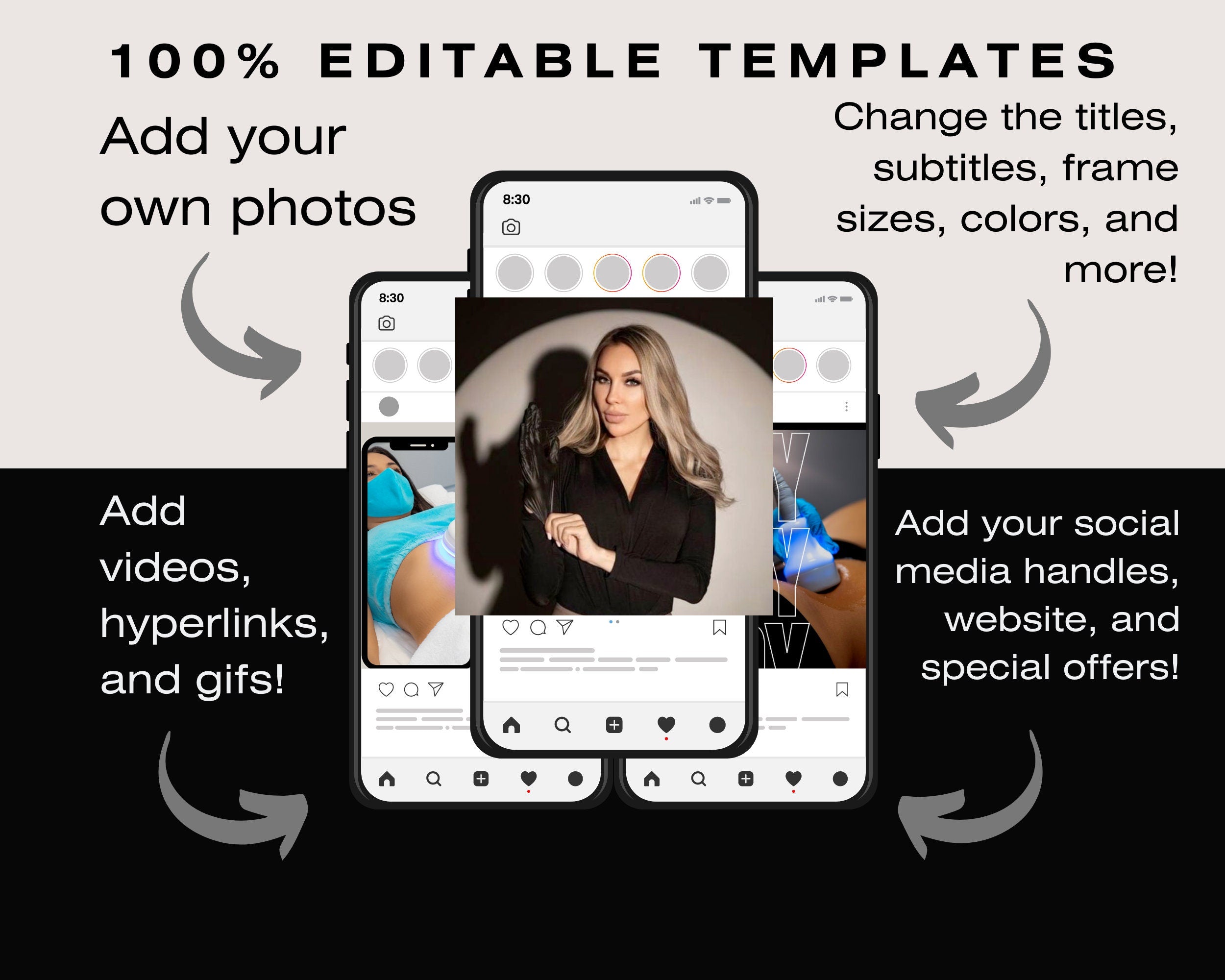 150 Body Sculpting Instagram Templates I Body Contouring Instagram I Medspa Templates I Instagram Bundle I CoolSculpting Instagram | MEDSPA