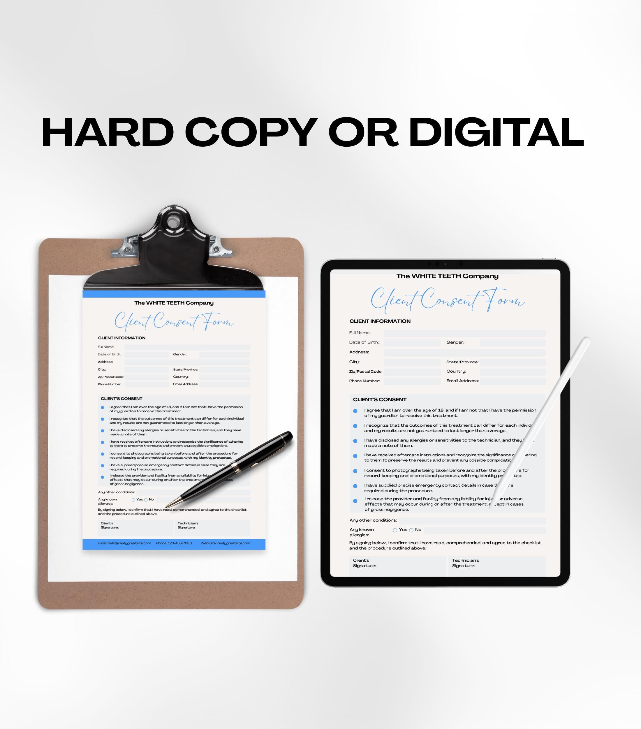 Teeth Whitening Business Forms, Teeth Whitening Consultation Forms, Teeth Whitening Aftercare, Consent Form, Aftercare Instructions