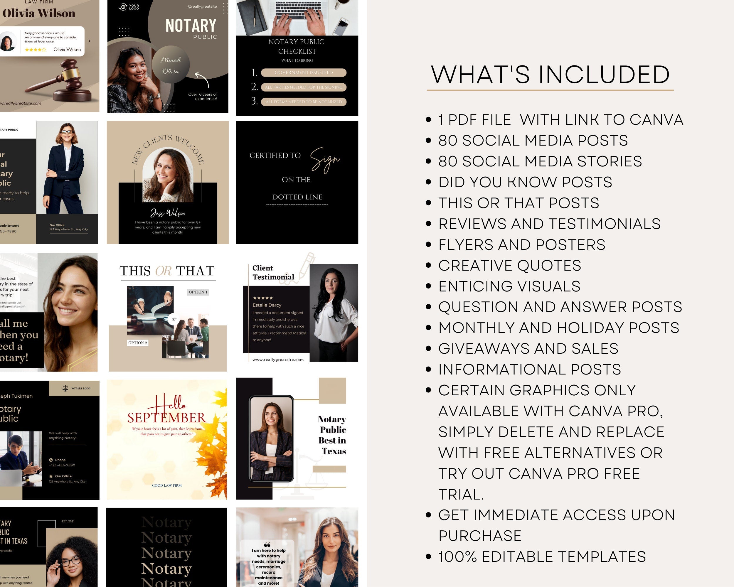 Notary Marketing | Notary Signing Agent | Notary Social Media | Loan Signing Agent | Notary Instagram Posts |Notary Posts Templates |IG Post