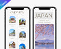 JAPAN Travel Itinerary Template Modern Minimal Boho, iPad, Tablet, Editable on Canva, Printable, Digital Template Download, Traveling