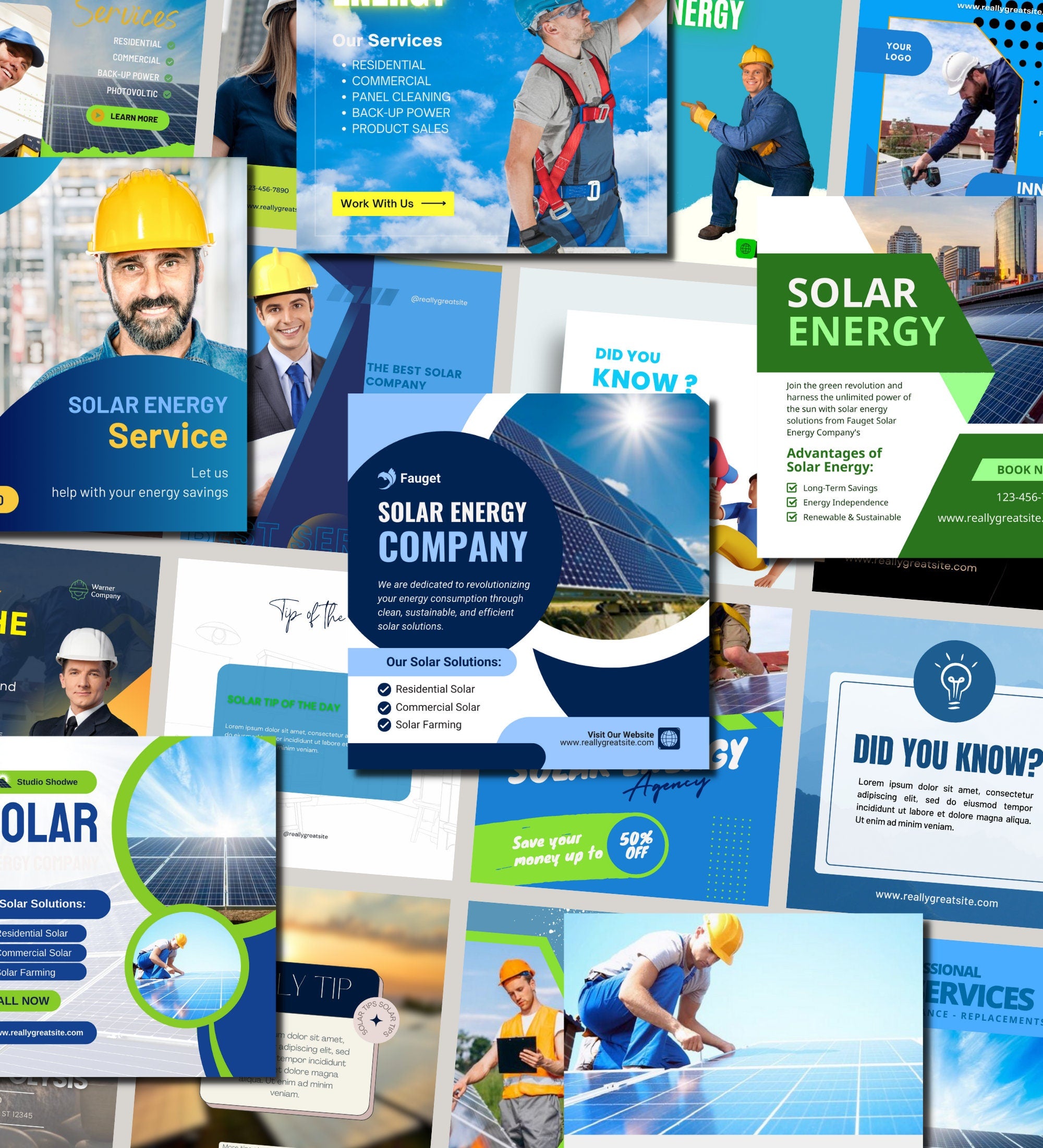 Solar Energy Company Instagram Template Posts | Solar Energy Business Marketing | Solar Energy Business | Solar Energy Instagram Posts
