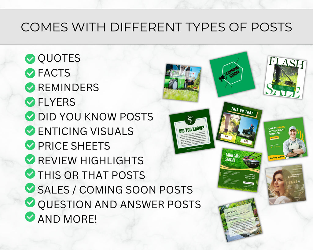 100+ Lawn Care Business Social Media TEMPLATES | Landscaper | Instagram Posts | Landscaper Social Media | Lawn Care Posts | Landscaping Post