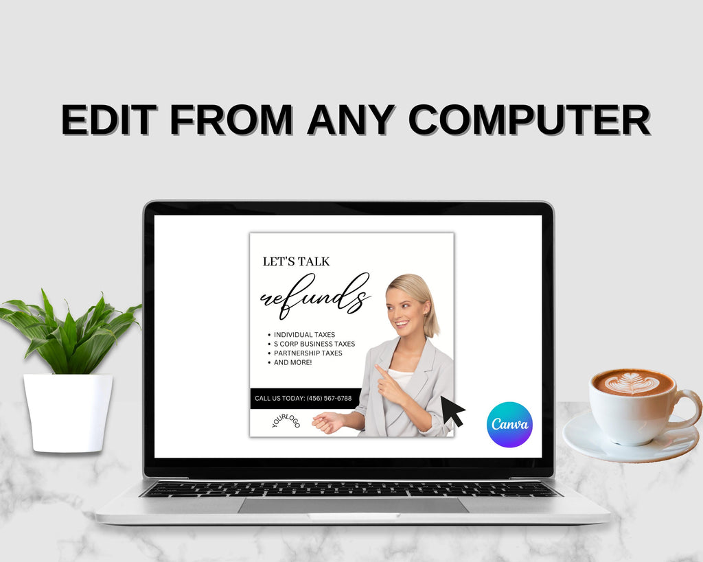 Tax Preparer Instagram Template Social Media BUNDLE, Tax Preparation Accounting Posts,Tax Prep Flyer,DIY Tax Posts,Tax prep engagement post