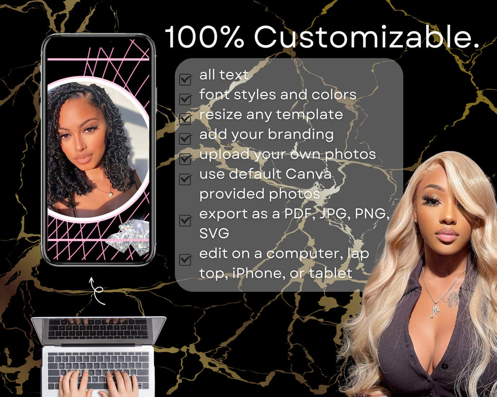ETHEREAL BEAUTY Acuity Scheduling Template VOL. 2, Hair Acuity Website Template, Acuity Website Banner, Acuity Booking Template, Luxury Site