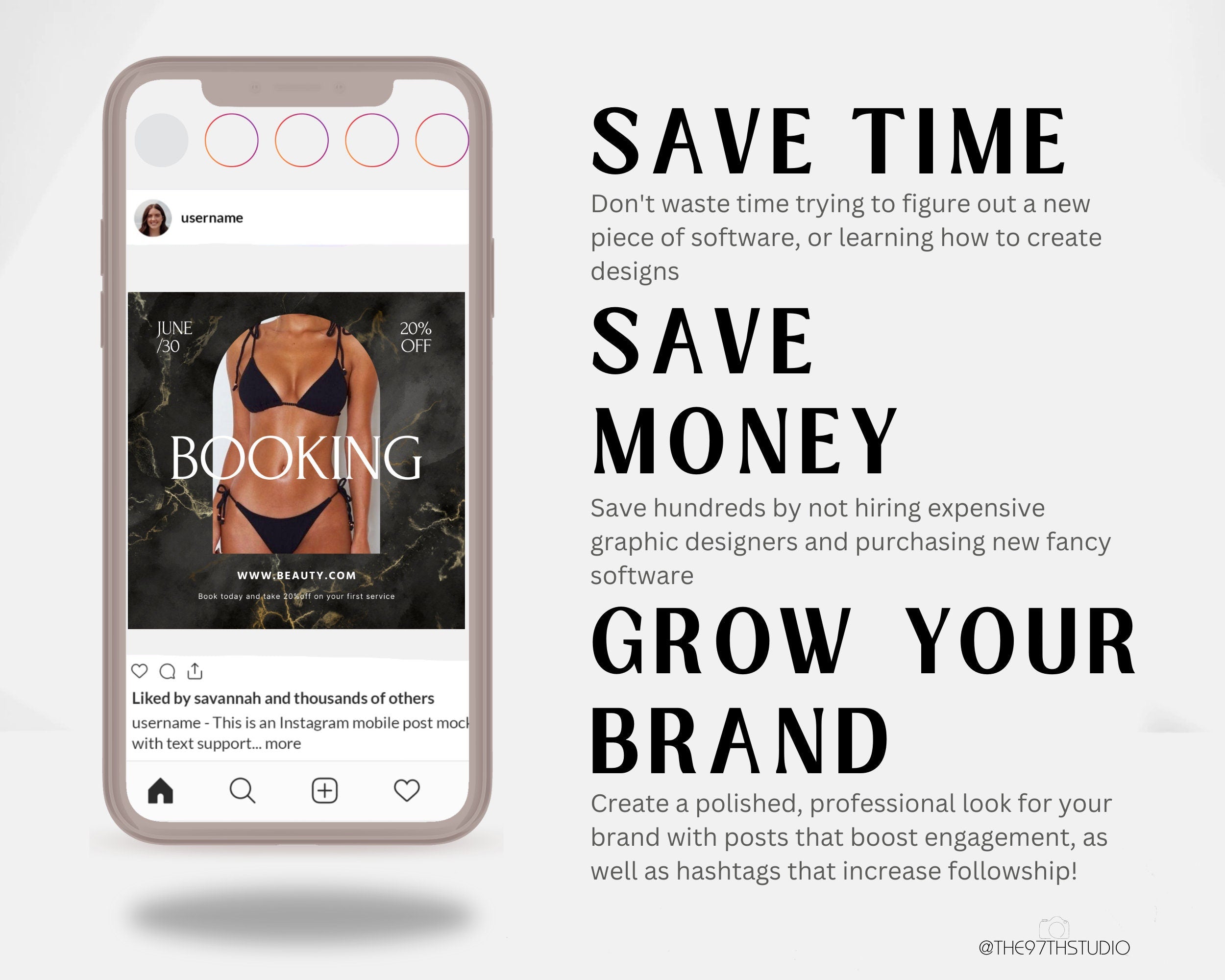 200 Black Marble Spray Tanning Instagram Posts | Spray Tan Instagram Posts | Spray Tan Social Media | Spray Tan Artist | Spray Tan Marketing