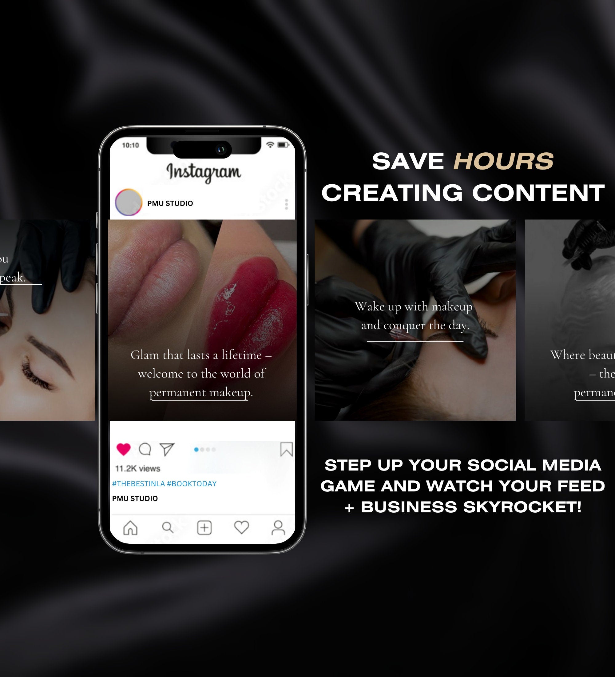 PMU Quotes Instagram Templates | Permanent Makeup Instagram Templates | Lip Blush Templates | PMU Social Media Post | PMU Brows Templates