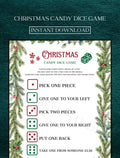 Christmas Candy Dice Game | Office Christmas Party Game | Christmas Family Game | Printable Christmas Game | Family Christmas Game Printable