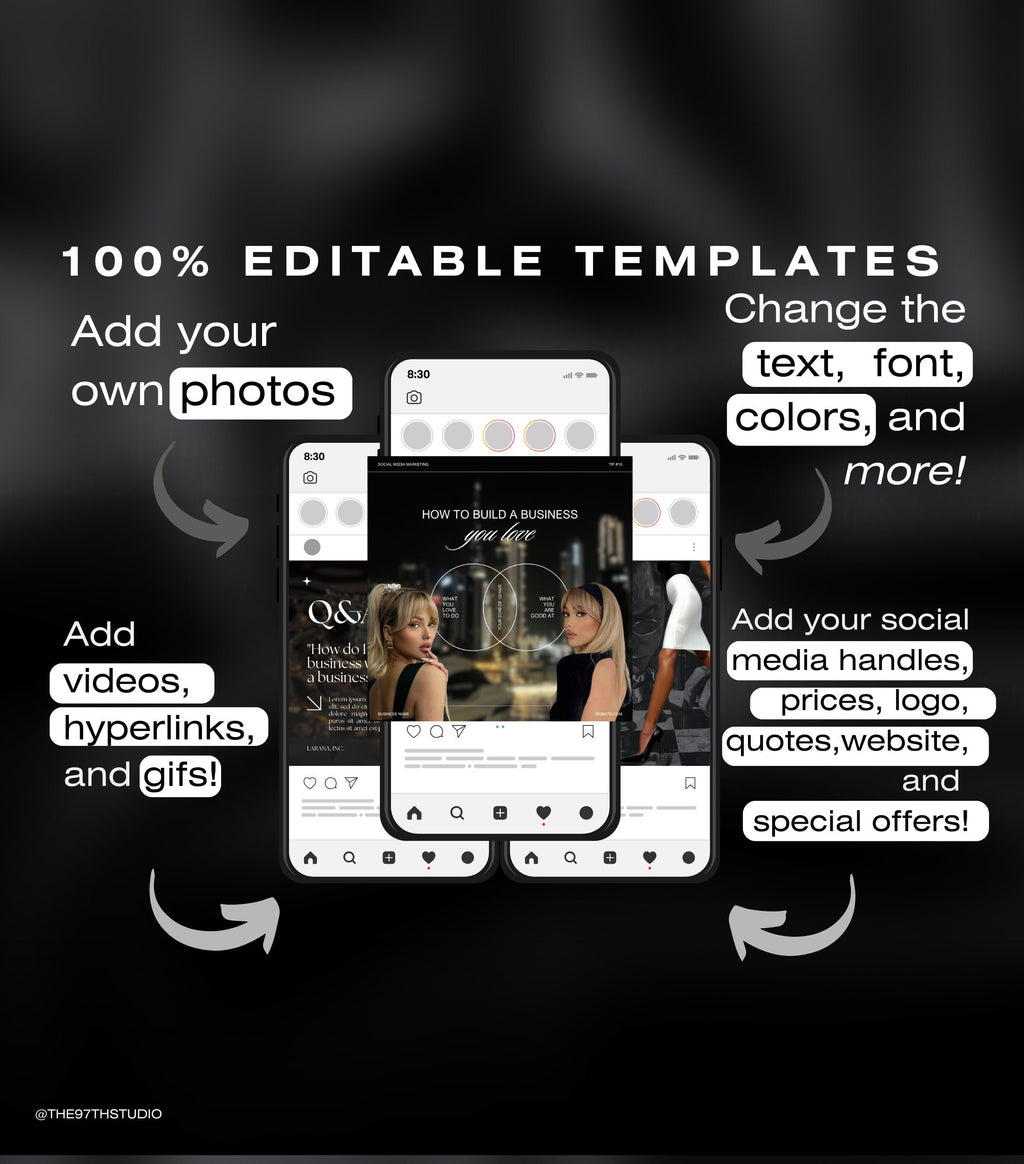 Business Coach Instagram Templates | Social Media Manager | Social Media Coaching | Business Coaching Instagram | Life Coach | Entrepreneur