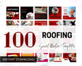 Roofing Business Instagram Templates, Social Media Bundle (100+) Roofer Instagram, Constructions Business Instagram Facebook Posts
