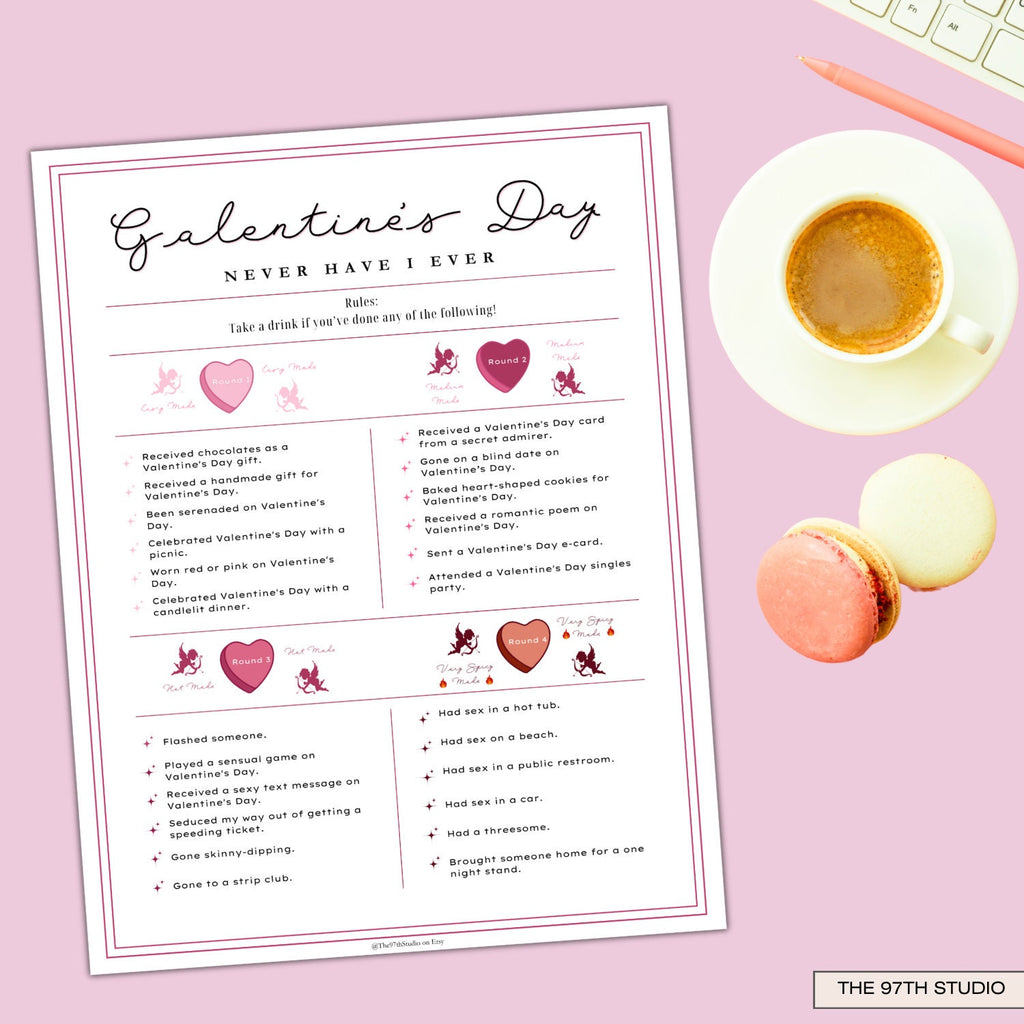 Galentines Day Games Printable Adult Valentine's Day Party Ladies Night Game Ideas Girls Night In Galentines Day Game Fun Office Party Games