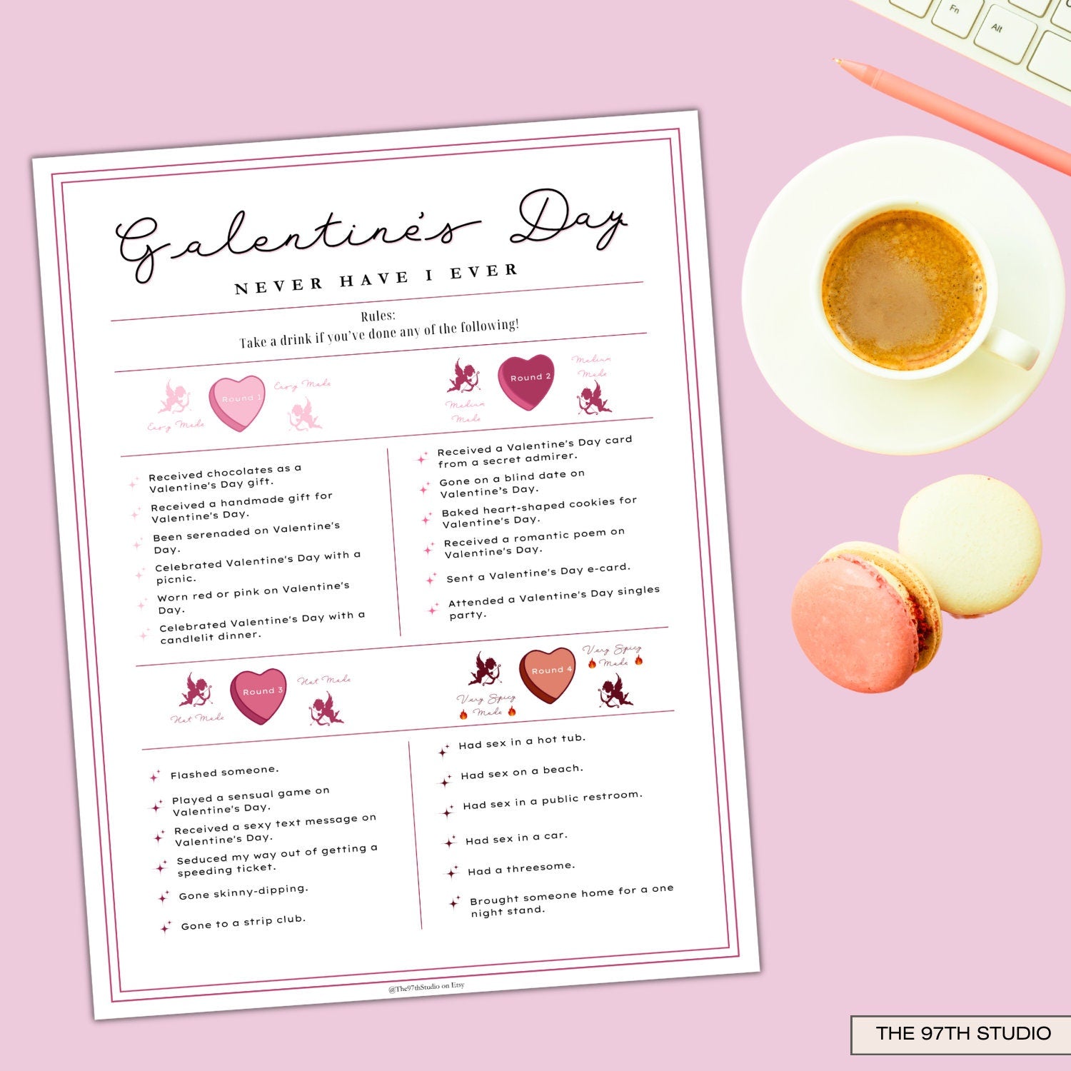 Galentines Day Games Printable Adult Valentine's Day Party Ladies Night Game Ideas Girls Night In Galentines Day Game Fun Office Party Games