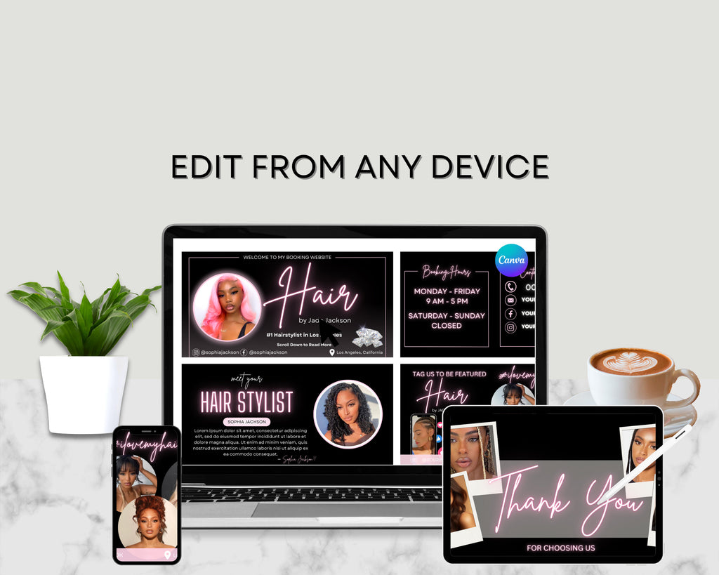 Acuity Scheduling Template HAIRSTYLIST, Hair Acuity Website Template, Acuity Website Banner, Acuity Booking Template,Web Banner, Luxury Site