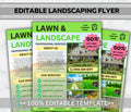 Lawn Care Flyer, Landscaping Services, DIY Template (Canva)