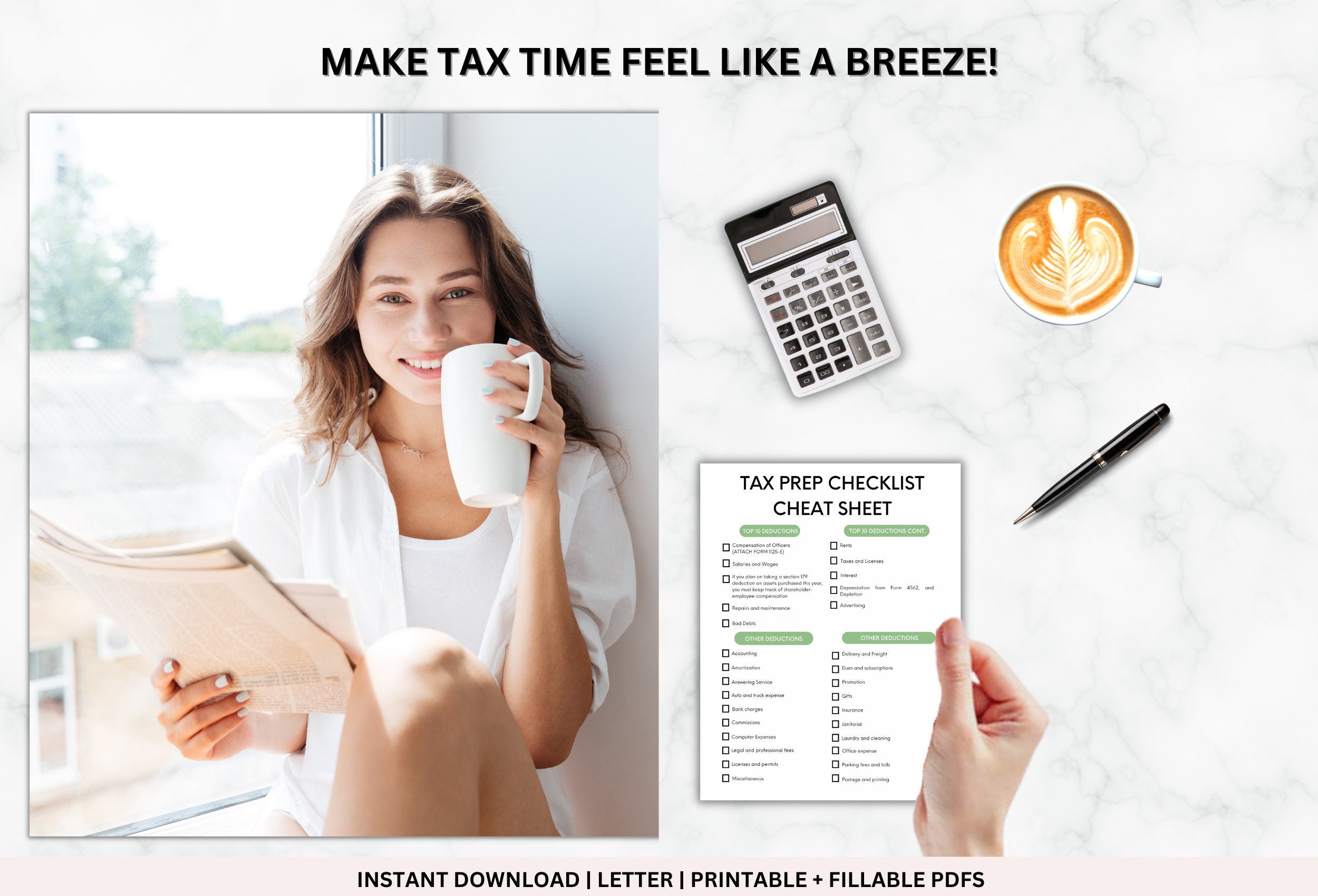 S Corporation Tax Prep Checklist, Printable Tracker (PDF)