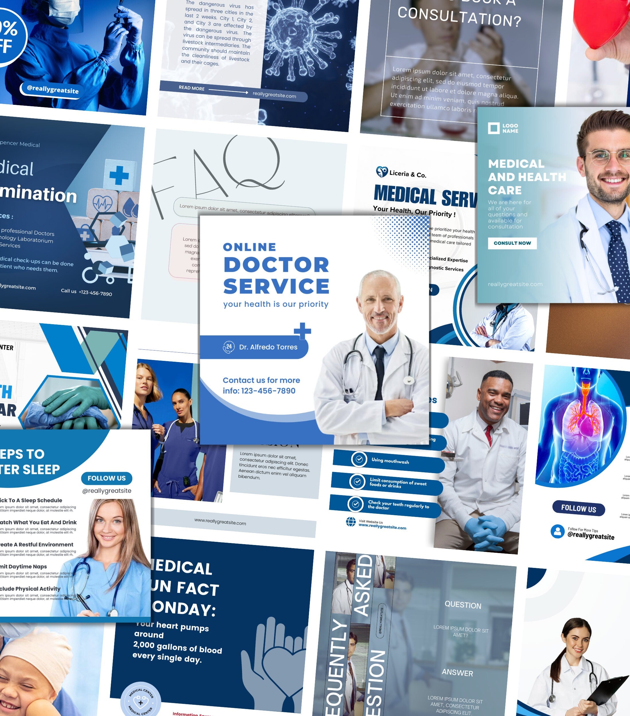 160 Medical Clinic and Hospital Instagram Templates