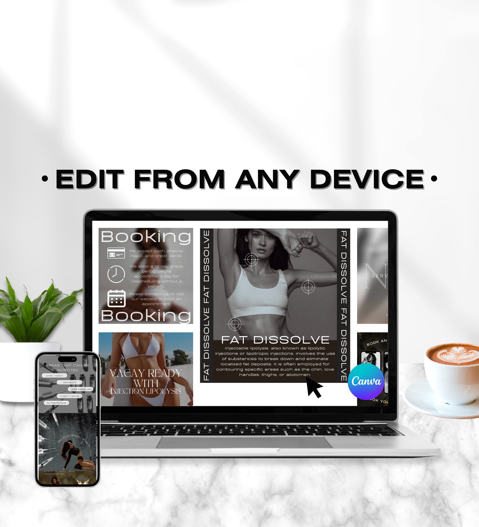 FAT DISSOLVE Instagram Posts | Injectable Lipolysis Instagram Templates | Lipolytic injections Instagram Posts | Fat Dissolving Injections
